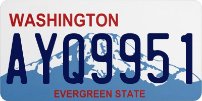 WA license plate AYQ9951