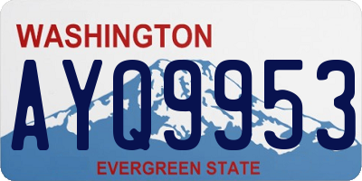 WA license plate AYQ9953