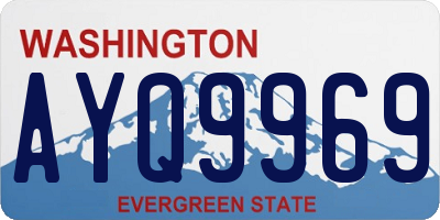 WA license plate AYQ9969