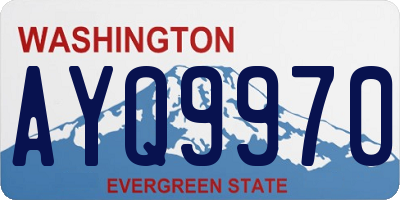 WA license plate AYQ9970