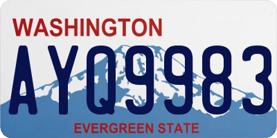 WA license plate AYQ9983