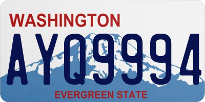 WA license plate AYQ9994