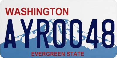 WA license plate AYR0048