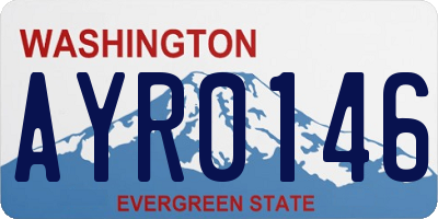 WA license plate AYR0146