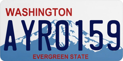 WA license plate AYR0159