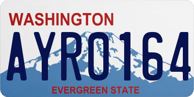 WA license plate AYR0164