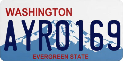 WA license plate AYR0169