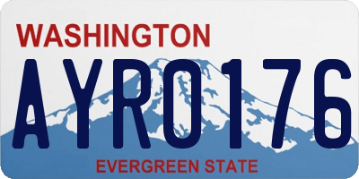 WA license plate AYR0176