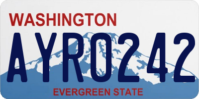 WA license plate AYR0242