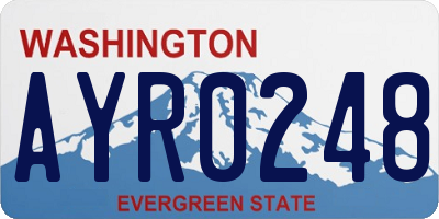WA license plate AYR0248