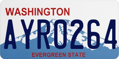 WA license plate AYR0264