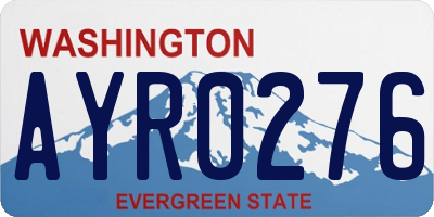 WA license plate AYR0276