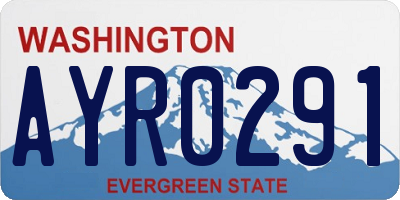 WA license plate AYR0291