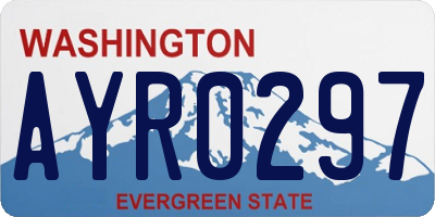 WA license plate AYR0297