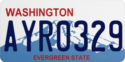 WA license plate AYR0329