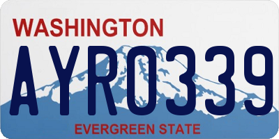 WA license plate AYR0339