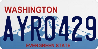 WA license plate AYR0429