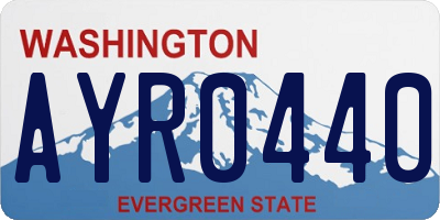 WA license plate AYR0440