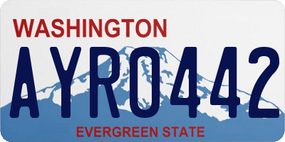 WA license plate AYR0442