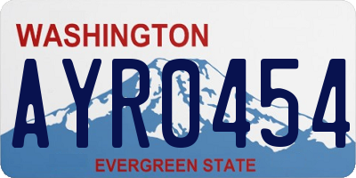 WA license plate AYR0454