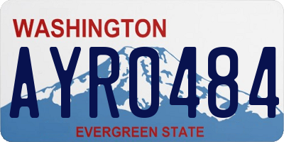 WA license plate AYR0484