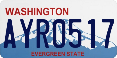 WA license plate AYR0517