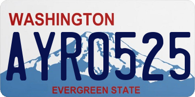 WA license plate AYR0525