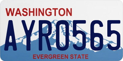 WA license plate AYR0565