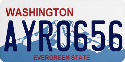 WA license plate AYR0656