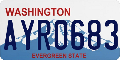 WA license plate AYR0683