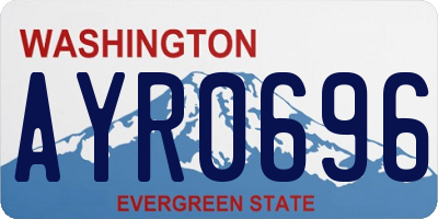 WA license plate AYR0696