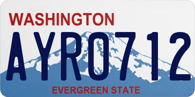 WA license plate AYR0712