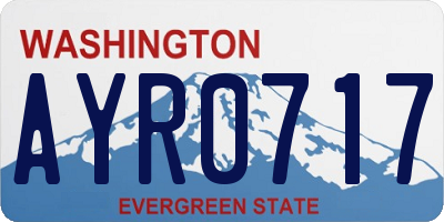 WA license plate AYR0717