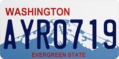WA license plate AYR0719