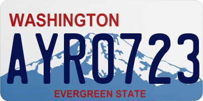 WA license plate AYR0723