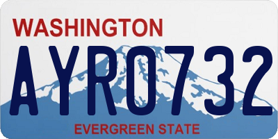 WA license plate AYR0732