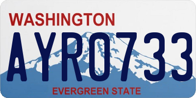 WA license plate AYR0733
