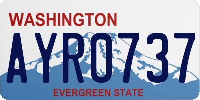 WA license plate AYR0737