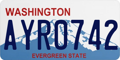 WA license plate AYR0742