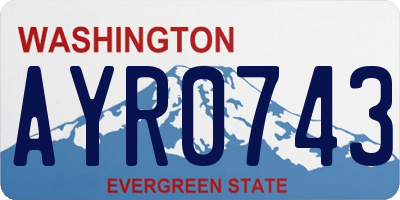 WA license plate AYR0743