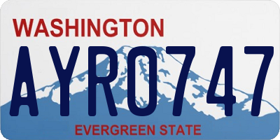 WA license plate AYR0747