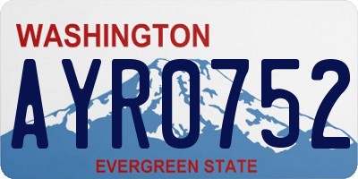 WA license plate AYR0752