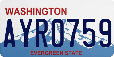 WA license plate AYR0759
