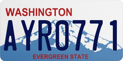 WA license plate AYR0771