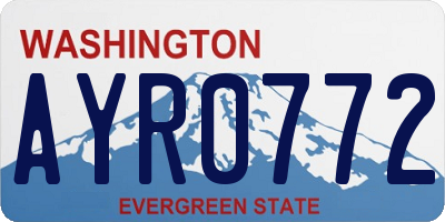 WA license plate AYR0772