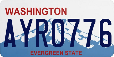 WA license plate AYR0776