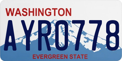 WA license plate AYR0778