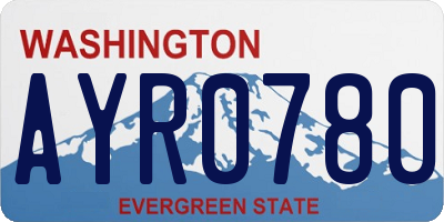 WA license plate AYR0780