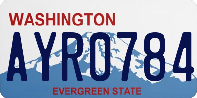 WA license plate AYR0784
