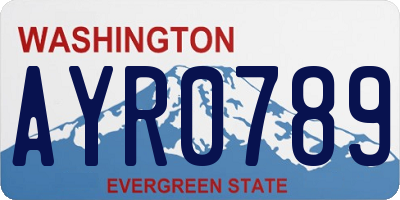 WA license plate AYR0789